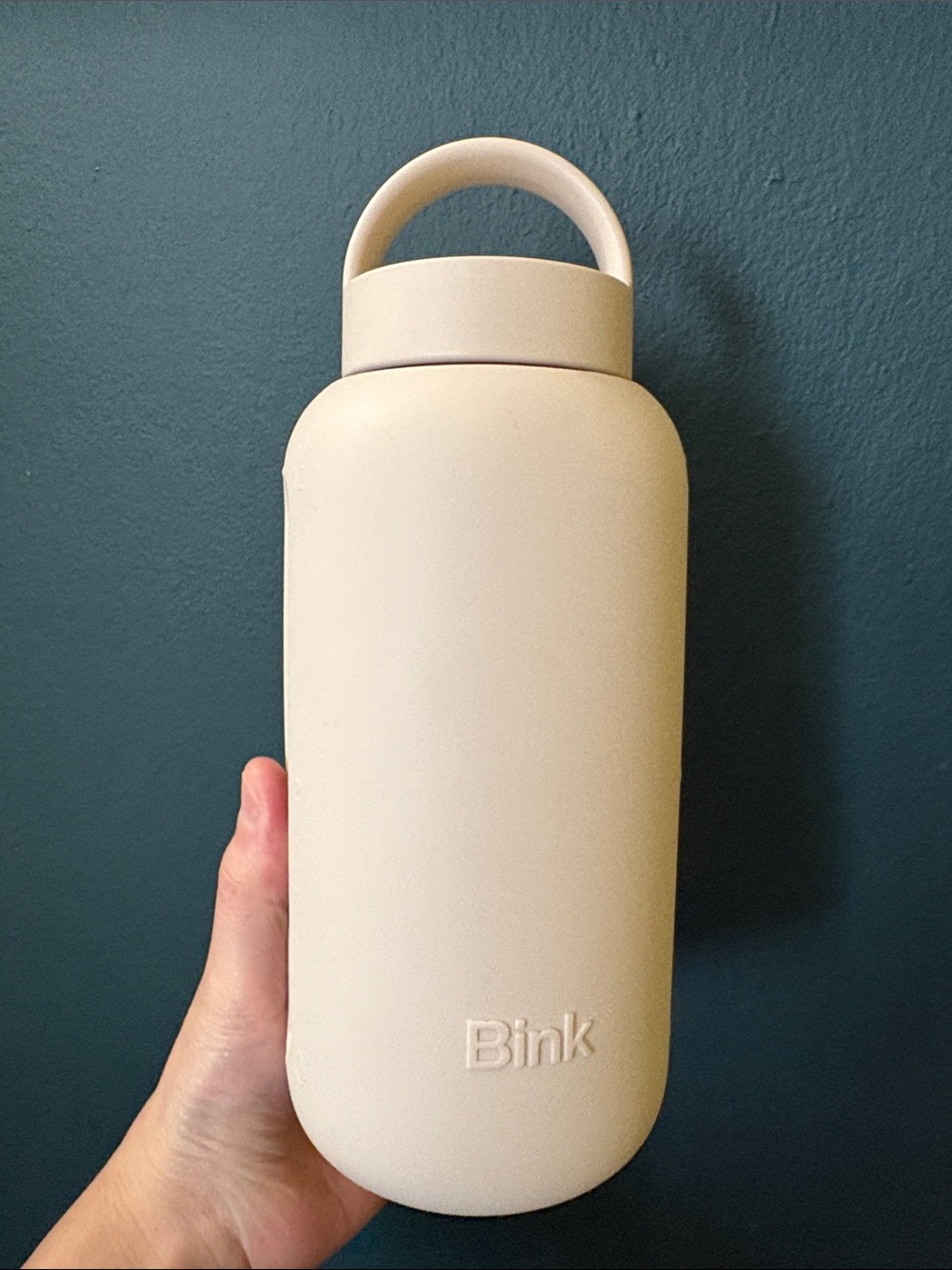 Bink “Stone” 27 oz Glass Water Bottle with Silicone Sleeve and Carry Cap